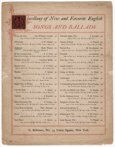 Miscellany of New and Favorite English Songs and Ballads